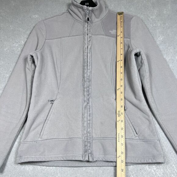 The North Face Jacket Womens Medium Gray Coat Never Stop Exploring Fleece Lined - Picture 8 of 12